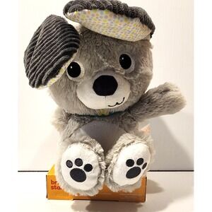 Bright Starts Belly Laughs Puppy Plush  Toy Squeeze Belly for Words and Music